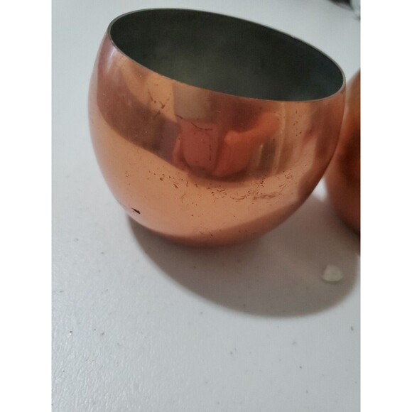 COPPERCRAFT GUILD ROLY PLANTER CANDLEHOLDER COPPER CUPS Set Of 2 - Picture 2 of 9